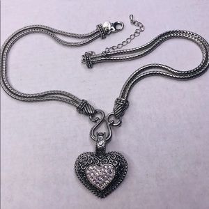 Lia Sophia Necklace Love Dust Heart Pendant & matching bracelet